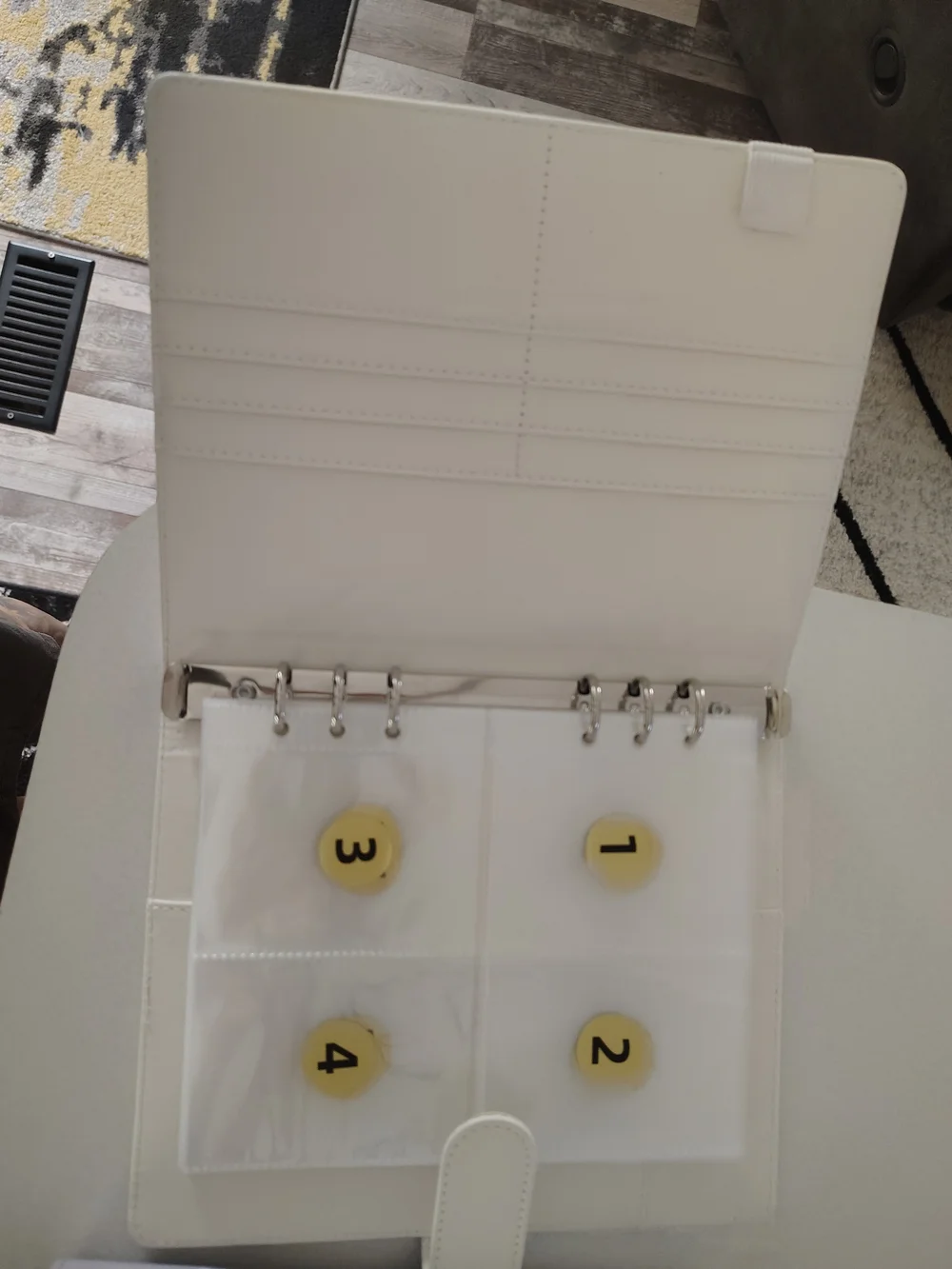 Set Of 3 100 Envelope Savings Challenge Organizer - White Lavender Black